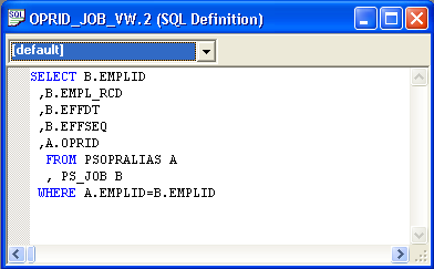 Dynamic role rule, SQL definition