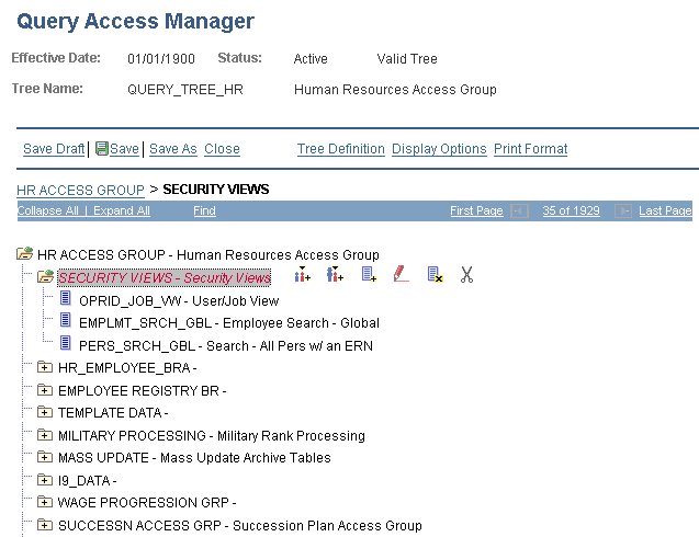 Adding the view to a query tree