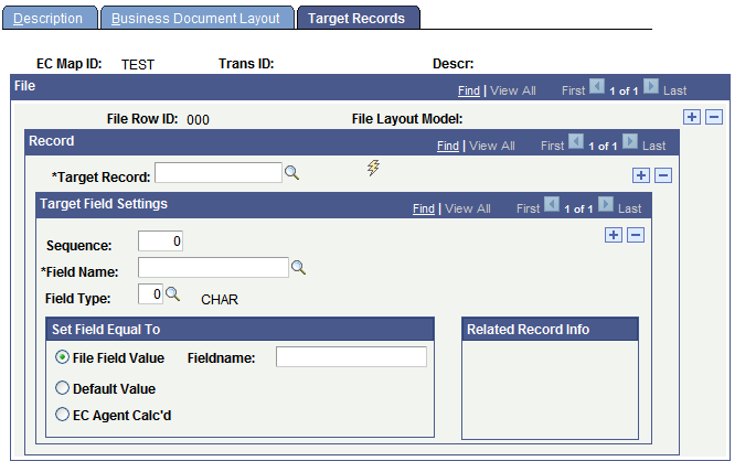 Inbound Maps - Target Records page