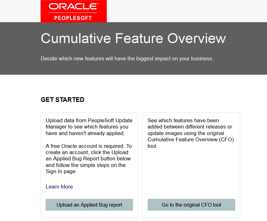 Cumulative Feature Overview