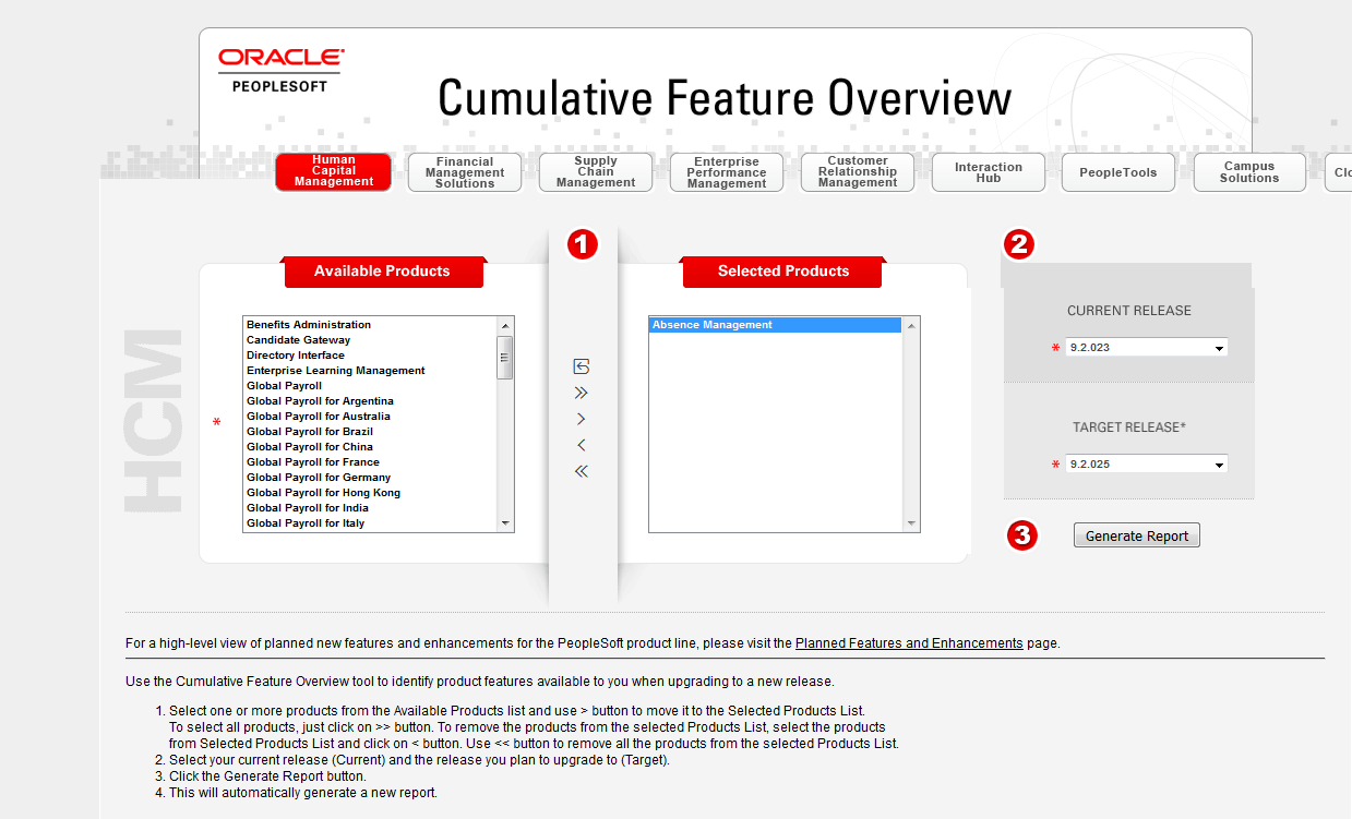 Original Cumulative Feature Overview Tool