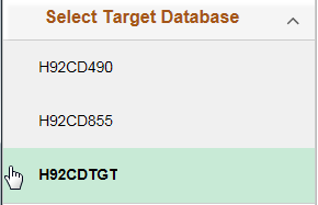 Select Target Database