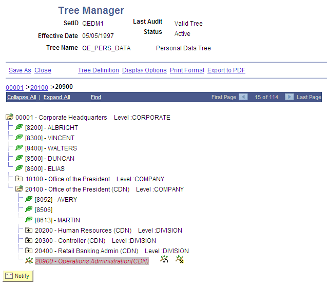 Example of the 20900 as a branch node