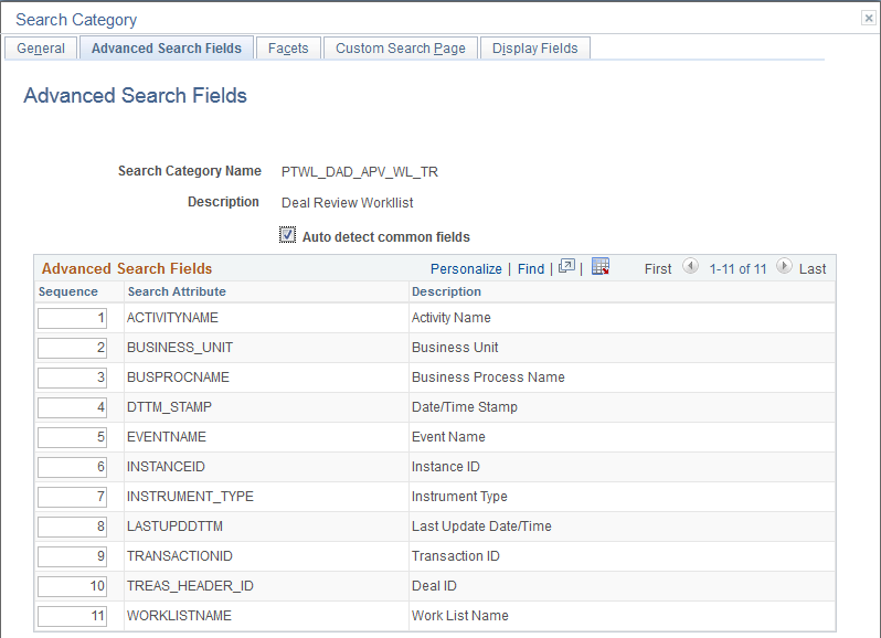 Search Category - Advanced Search Fields