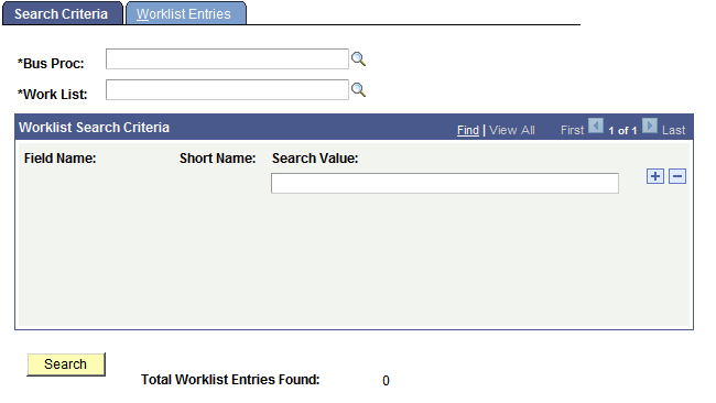 Review Work Items via Context - Search Criteria page