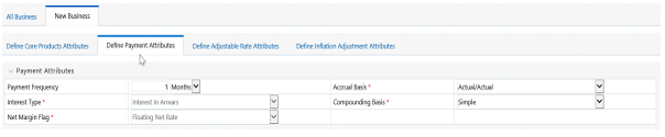 Define Payment Attributes Tab to Define the Product Characteristic Rule