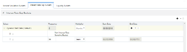 Add a Row and enter the Frequency, Multiplier, Start Date, End Date for De-fault Dynamic Start Date, and then click Save.
