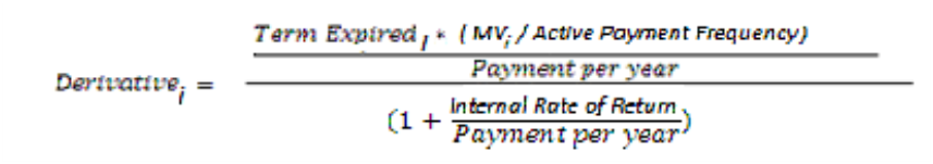 Title: Description of the Derivative formula follows - Description: The illustration shows the formula to calculate the Derivative.