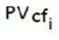 Title: Description of the Present Value follows - Description: The illustration shows the present value of the cash flow of payment event ‘i’.