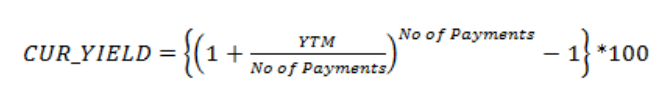 Title: Description of the Currency Yield formula follows - Description: The illustration shows the formula to calculate the Currency Yield.