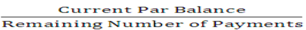 Title: Description of the Total Current Payment Amount formula follows - Description: The illustration shows the formula to calculate the Total Current Payment Amount if a repricing event occurs.