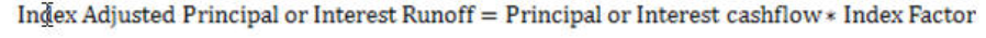 Title: Description of the Inflation-adjusted Principal and Interest formula follows - Description: The illustration shows the formula to calculate tInflation-adjusted Principal and Interest when Inflation Adjustment type is ‘1’.