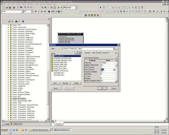 Mapping of Column to Processing Key