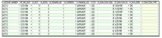 Instrument Cashflow Data Instrument Cashflow Data