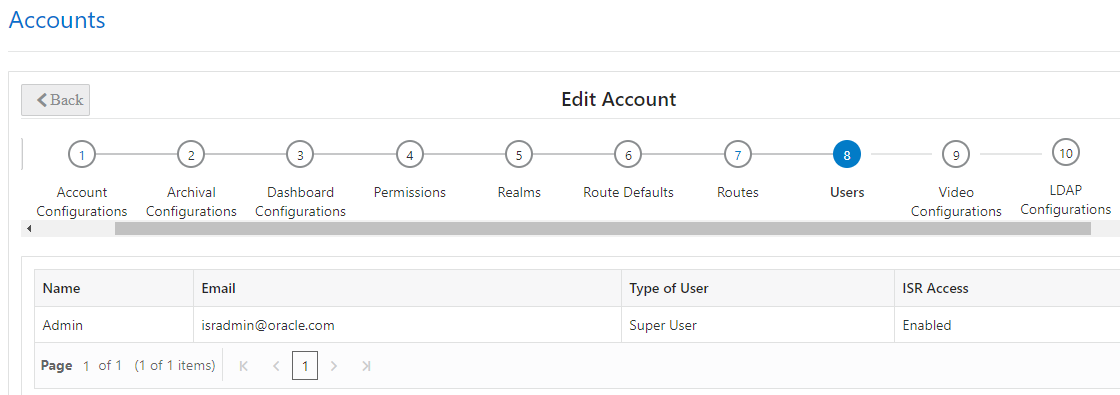 This screenshot shows the Accounts Users page. This screenshot shows the Accounts Users page.