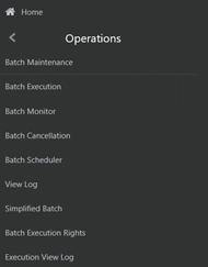 To access the Simplified Batch window, navigate to Common Object Maintenance and se-lect Operations, and then select Simplified Batch.