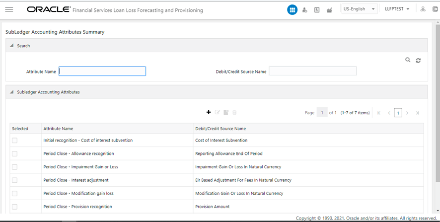 Title: The Subledger Accounting Attributes Summary Window - Description: The Search feature enables you to filter the list of existing definitions and find the definitions that you require. Title: The Subledger Accounting Attributes Summary Window - Description: The Search feature enables you to filter the list of existing definitions and find the definitions that you require.
