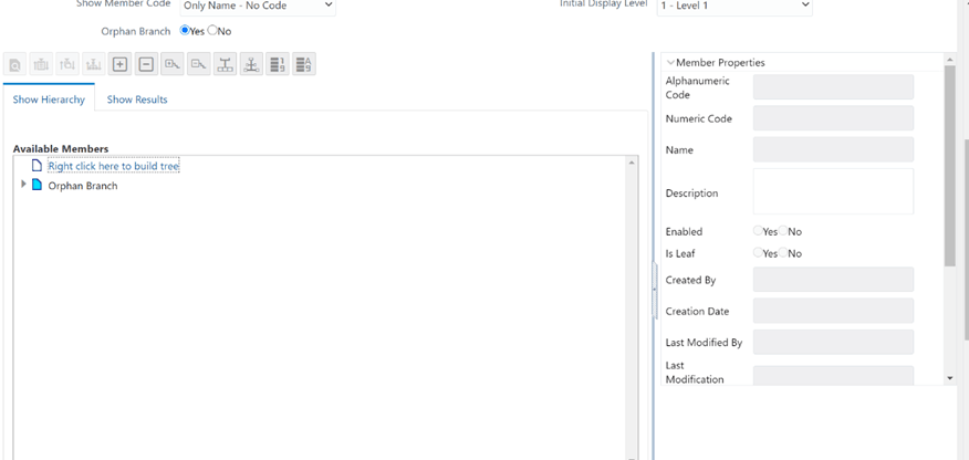 Title: The Hierarchies page - Description: Right click and select Add Child, and add the parent entity.