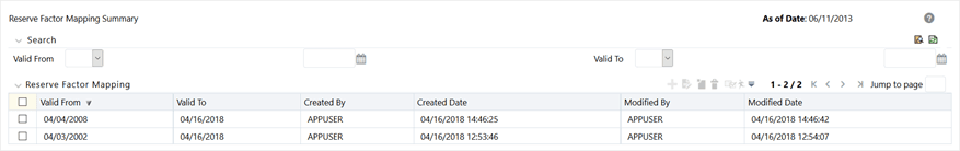 - Description: This illustration shows the Reserve Factor Definition window that can be accessed by clicking the Reserve Factor Definition link, present in the LHS menu of the LLFP application. You must enter details for the Folder and Generate Cash Flow fields and select a process from the Process Selection field, and then click Apply.