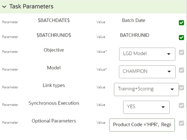 Title: The Task Parameters Window - Description: The Task Parameters Window