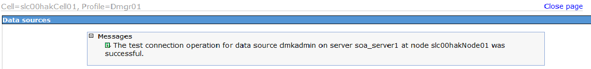 Image represents data sources dialog message.