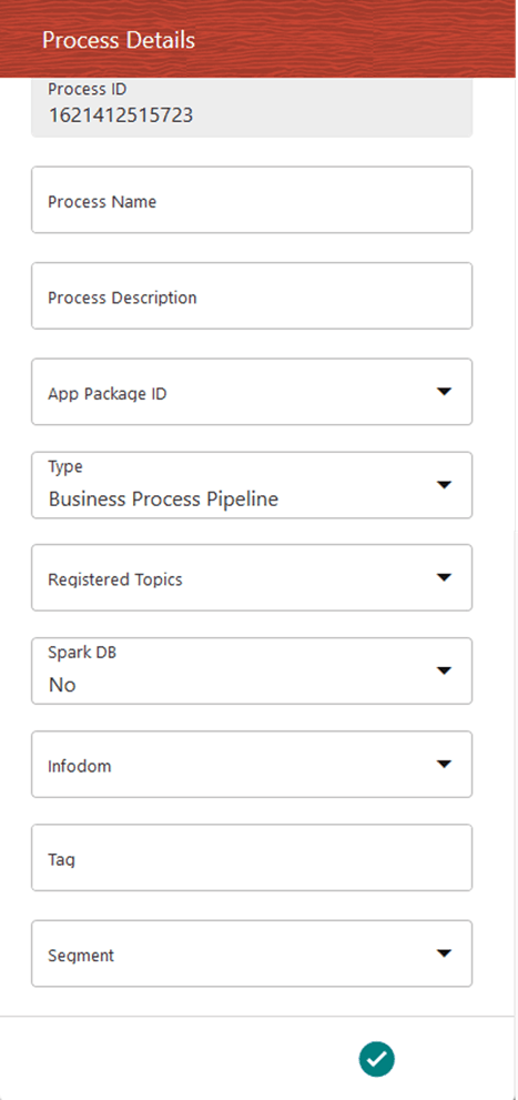 This illustration shows the Process Details page. The functionalities are described in detail in the tabular column that follows this illustration.