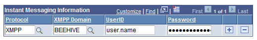 My System Profile-Instant Messaging Information