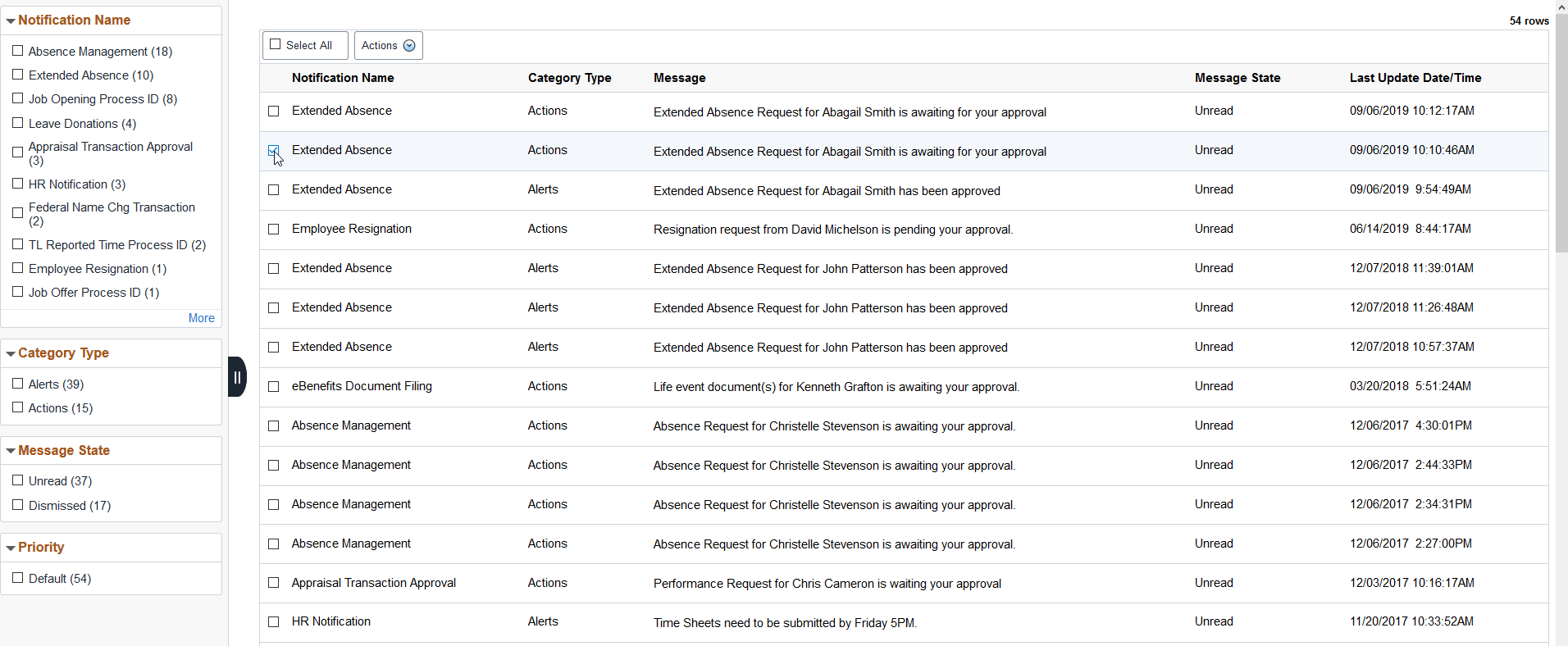 View All Notifications page