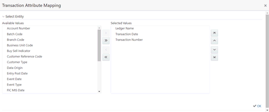 Transaction Attribute Mapping page follows This illustration shows the Transaction Attribute Mapping details.