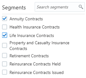 Description of Segment Window This illustrations displays Business Segment information.