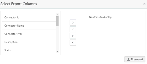 This illustrations displays Export Columns details.