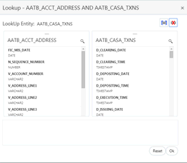 This illustrations displays lookup window with the connected entities details.