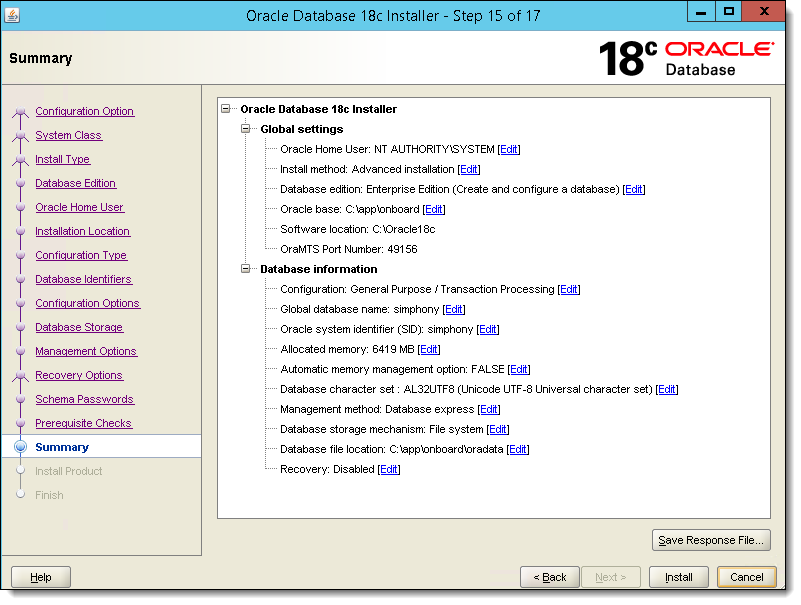 This figure shows the Summary window.