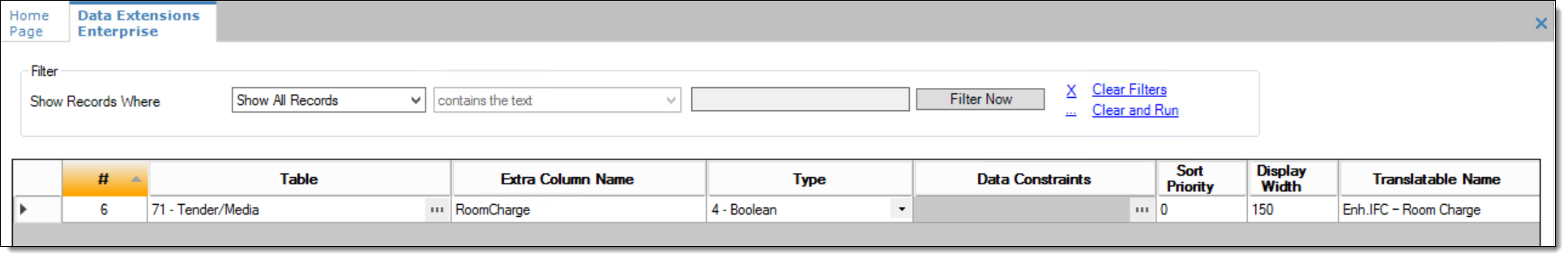 This figure shows the Data Extensions module.