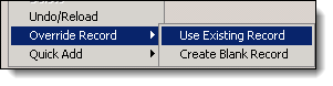 This figure shows the EMC override control.