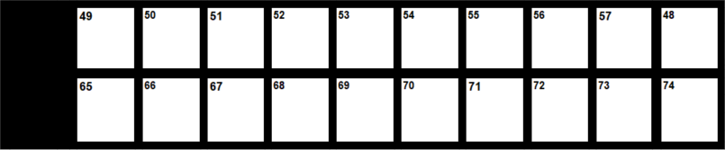 This image shows the scancode values for a 20 button KDS bump bar.