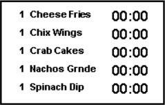 This figure shows a sample image of the items only with cook time layout.