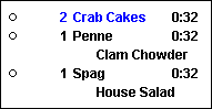 This figure shows a sample image of the standard DOM 3 with Cook Time chit layout.