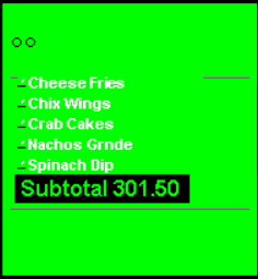 This figure shows a sample image of the SE Standard DOM 4-3 with queue number chit layout