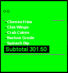 This figure shows a sample image of the SE Standard DOM 4 with order queue number chit layout.