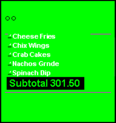 This figure shows a sample image of the SE Standard DOM 6 with order queue number chit layout.