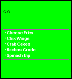 This figure shows a sample image of the SE standard 2 with order type and zone identifier chit layout.