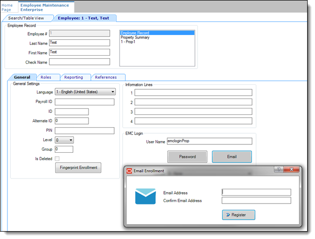 This figure shows adding employee’s email addresses for MFA.