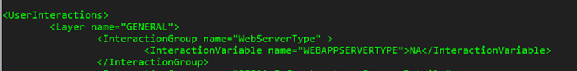 This illustration shows Significance and Expected Value of the InteractionGroup name="WebServerType".