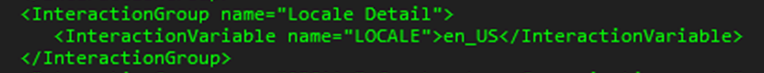 This illustration shows Significance and Expected Value of the InteractionGroup name="Locale Detail".