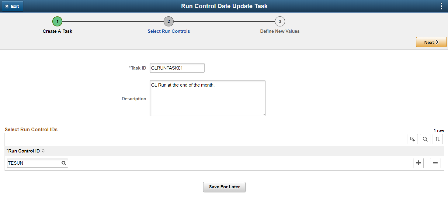 Create A Task page