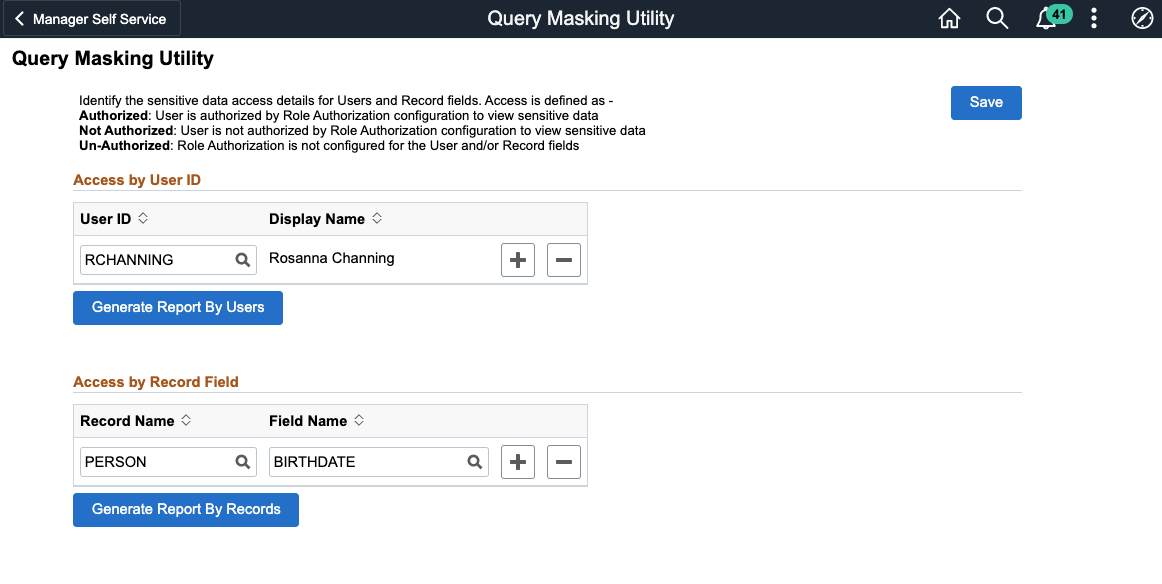 Query Masking Utility Page
