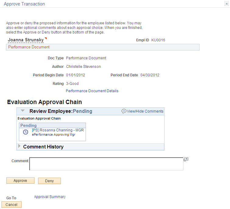 Approve <transaction> page