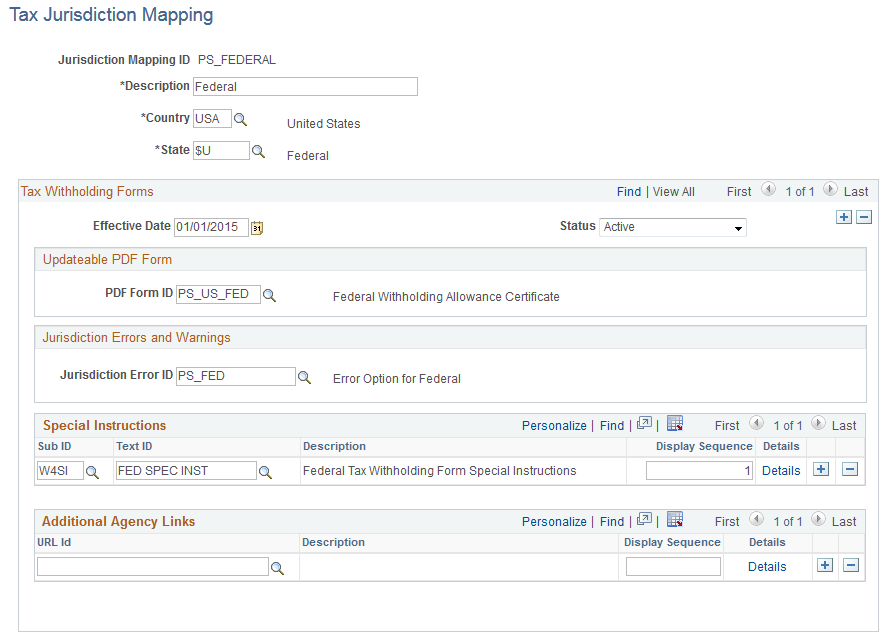 Tax Jurisdiction page