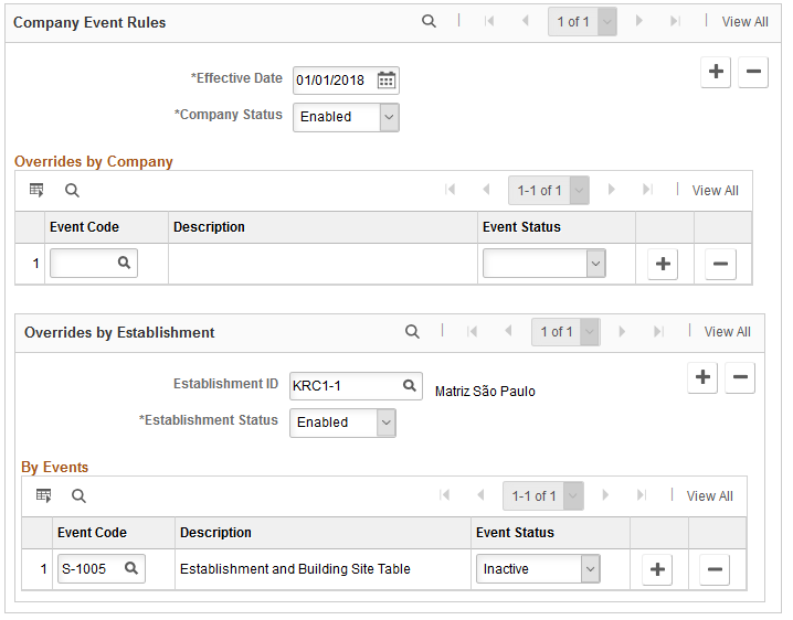 Company Parameters page (2 of 2)